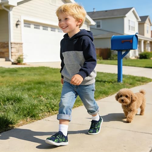 Image of LeIsfIt Toddler Shoes Girls Boys Wide Shoes Kids Zero Drop Minimalist Sneakers Barefoot Slip on Tennis Sneakers