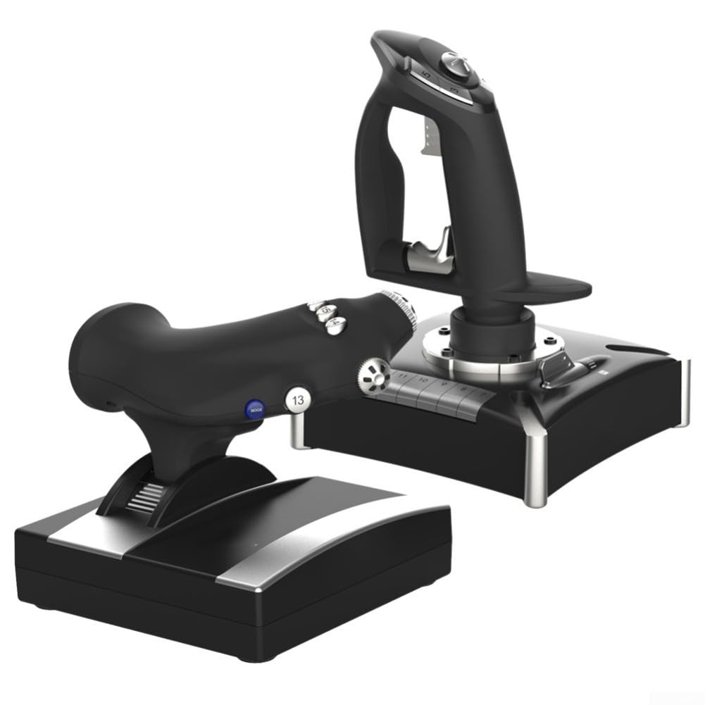Flugsimulator Joystick PC für ps4 für xbox Ergonomisch Flugsimulator | Kompatibel mit PC, für ps4, für xbox, Win10, ergonomisches Design, reduzierte Müdigkeit, präzise Steuerung