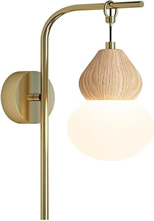 Round LED Wall Lamp Modern Nordic Wall Light Sconces Wood Indoor Lighting Home Decor For Living Room Bedroom Bedside - 39