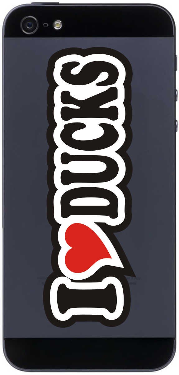 Indigos Ug I Love Heart Decal Sticker Mobile Phone Skin 70 Mm I Love Ducks