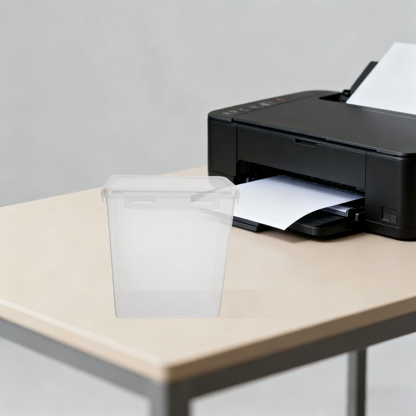 SOIMISS Caja Seca para Filamento de Impresora 3d 5.8l Tapa Hermética Transparente, Almacenamiento Resistente Humedad y Control de Humedad para Uso en Impresión 3d Industrial y Doméstico