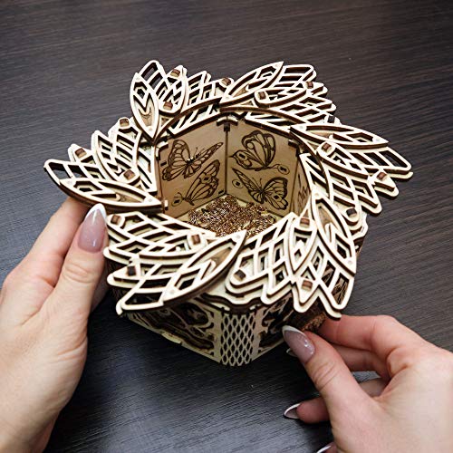 Wood Trick Mystery Flower Für Elise Wooden Music Box Kit - Keepsake & Jewelry Box - 3D Wooden Puzzle for Adults to Build - DIY - Image 8