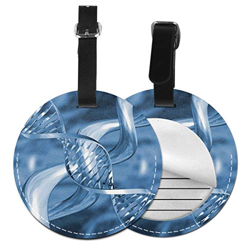 Preisvergleich Produktbild DNA Ring, Chemie, Wissenschaft, runde Gepäckanhänger aus Leder, Schwarz (Schwarz) - Lp7bgrc-47236914