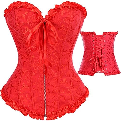 Amazon.co.jp コルセット プラスサイズのセクシーなBustier Corsetトップレースアップオーバーバストコルセットスチーム