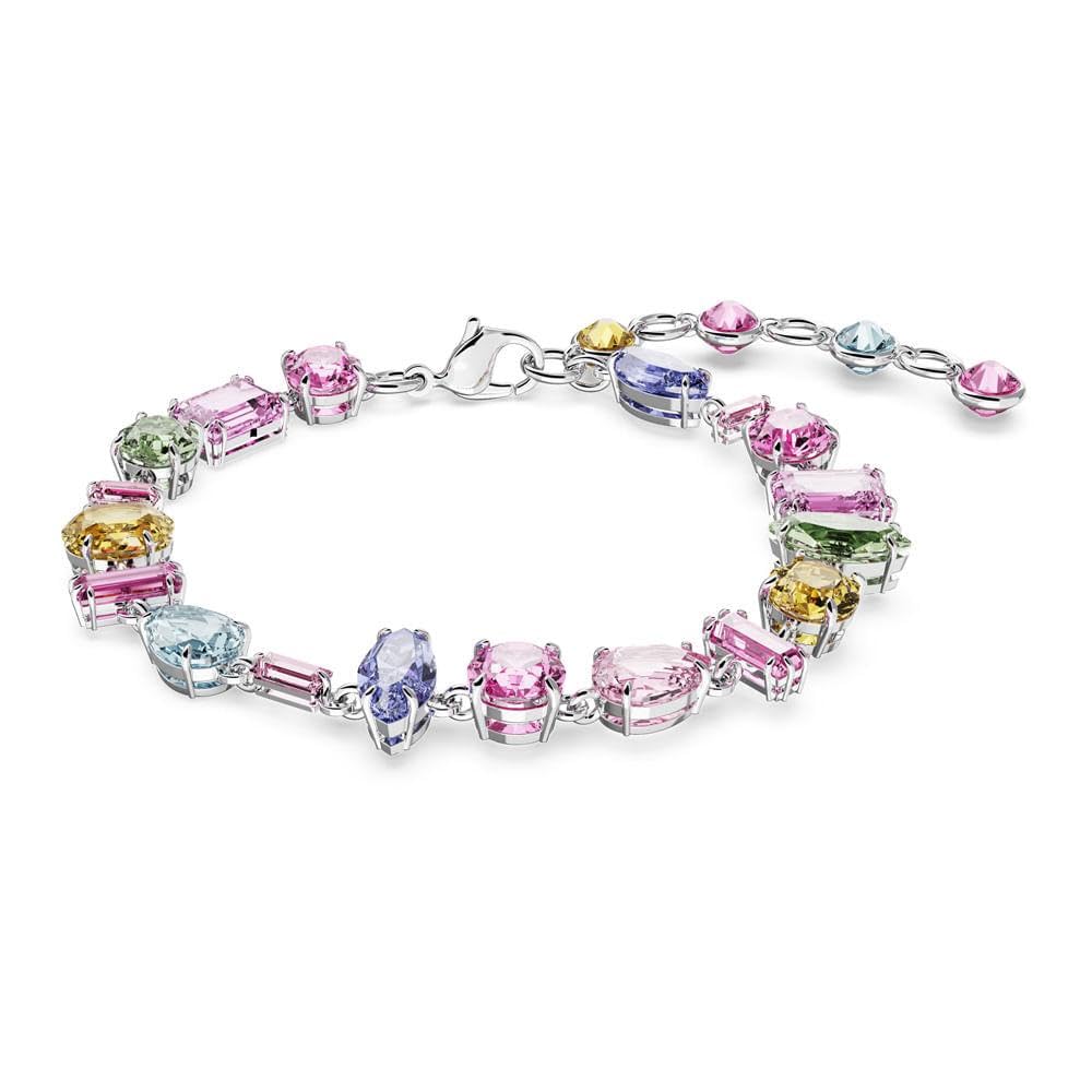 Swarovski Gema Bracelet, Multi-Coloured Crystals in a Rhodium Plated setting, from the Gema Collection