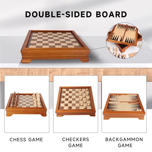 Juego de mesa Deluxe 7-en-1 set de madera miniatura 5