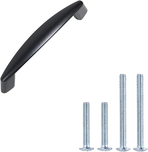 monti hardware Linea Collection - Paquete de 1 unidad de agujero central negro plano de 3.75 pulgadas  Manijas de metal sólido para gabinetes de disponible en Yaxa Venezuela