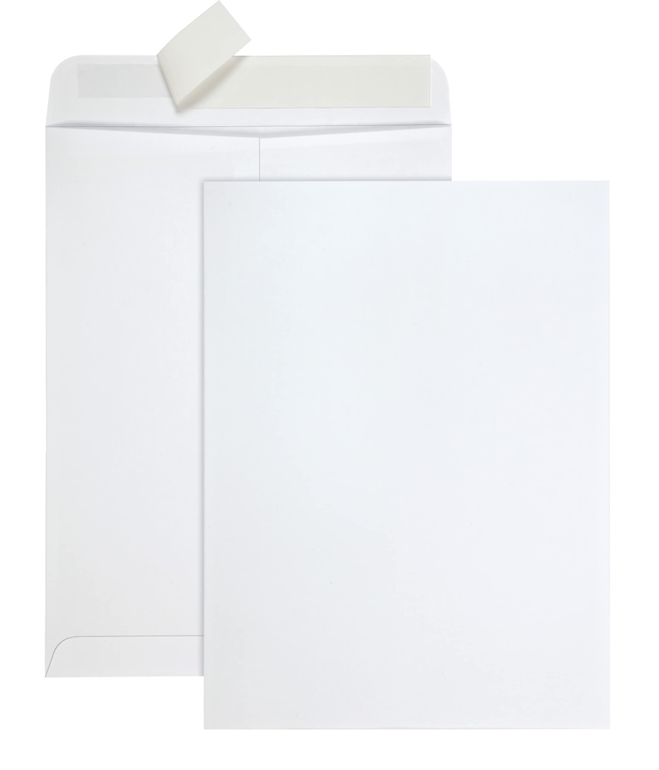 Quality ParkTech-No-Tear Catalog Envelope, Redi-Strip, White, 9 x 12, 100 per Box, (77390)