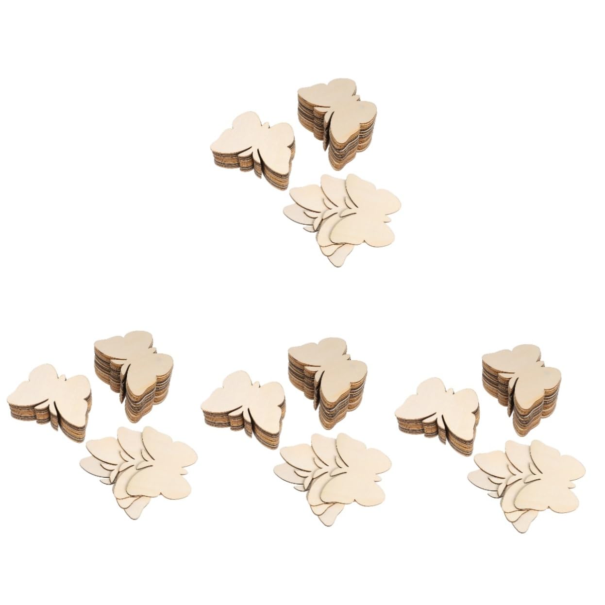 Operitacx 160piezas Figuras De Madera Forma De Para Manualidades y Decoración Del Para Proyectos De Bricolaje y
