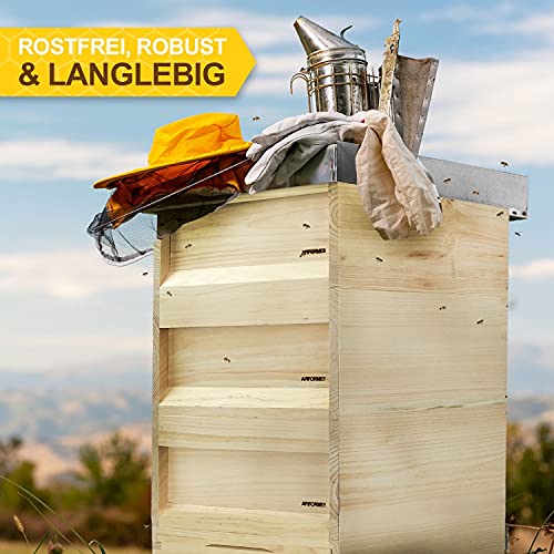 APIFORMES Deutsch Normal Maß (DNM) - Weimutskiefer 10 Waben Beute mit 30 Rächmchen Magazinebeute nach Dr. Liebig Imkerei… – Bild 4