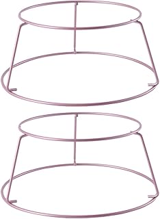 Cabilock 2 sztuki okrągłego rusztu do ciast ze stali nierdzewnej, do gotowania na parze, podstawka pod chleb, kratka chłodząca, ruszt do tortów, tortów, ciast chłodnicy, kolor różowego złota