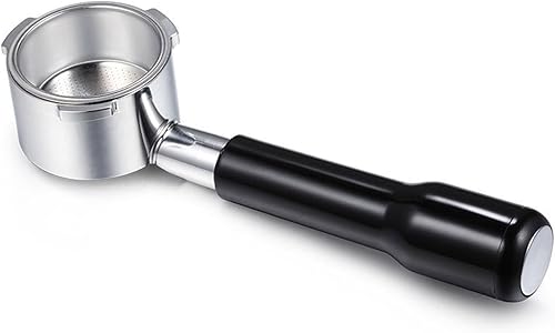 SVICCOOKQ Portafiltro sin fondo de 2.008 in para DeLonghi Espresso Accesorios 304 Acero inoxidable Portafilter Manija-Plástico 2.008 in Portafilter