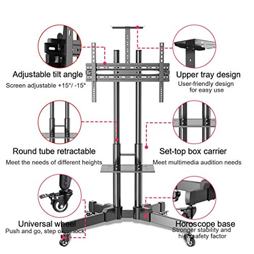 Soporte Universal para TV con Ruedas para Pantallas de 32-65" miniatura 4