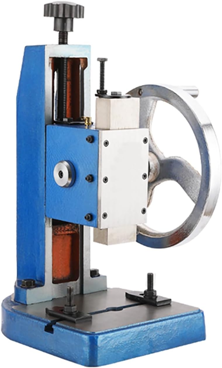 0.6 Ton Precision Handwheel Arbor Press, Repeated Lifting Press, Cast Iron Heavy Duty Manual Bench Top Handwheel Press, Precision Hand Presses for Stamping, Bending, Drawing and Forming