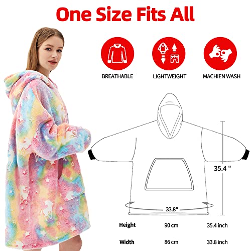 Chavish Wearable Blanket Hoodie Oversized, Glow In The Dark Soft Plush Warm Hooded Blanket Sweatshirt For Adults Women Men Kids #TOP4
