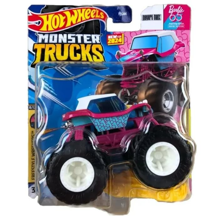 Hot Wheels Monster Trucks Barbie Meyers Manx 8 piezas miniatura 1