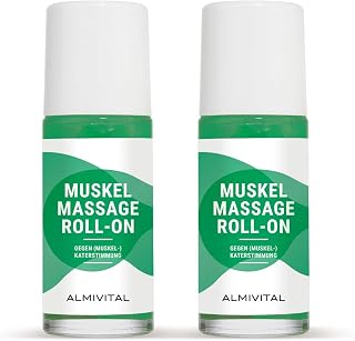 ALMIVITAL 2-er Set Muskel-Massage-Roll-On to go | After Workout Entspannung für die Muskeln | Massag...