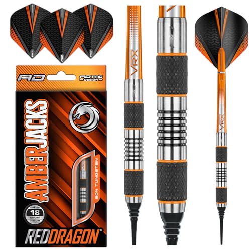 Fléchettes Red Dragon Flightmaster – Tungstène 80%, Pointe Acier, Lots 22g, 26g, 28g, 30g, Avec Tiges Et Vols, Précision Garantie