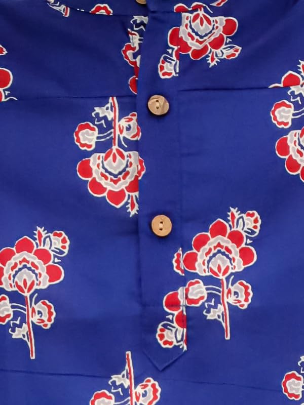 Image of superminis Boys Cotton Regular Fit Printed Kurta Shirt