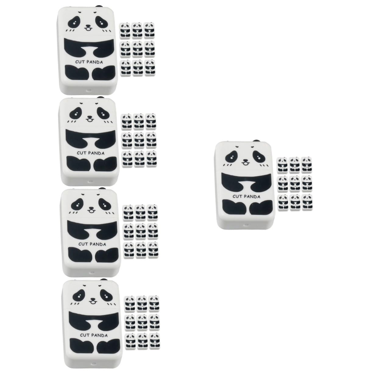 LALAFINA 50piezas Borradores De Panda Borradores Creativos Multi-funcionales Para Estudiantes Material De Duradero y Seguro Accesorios De Escritura Para Papelería Escolar