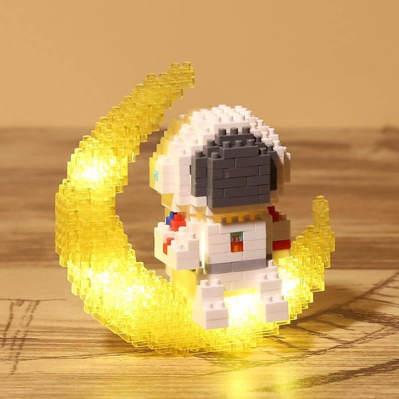 ENHANA Micro bloques de construcción modelo astronauta con juguete de construcción ligero, micro kits de construcción para niños o adultos, regalos
