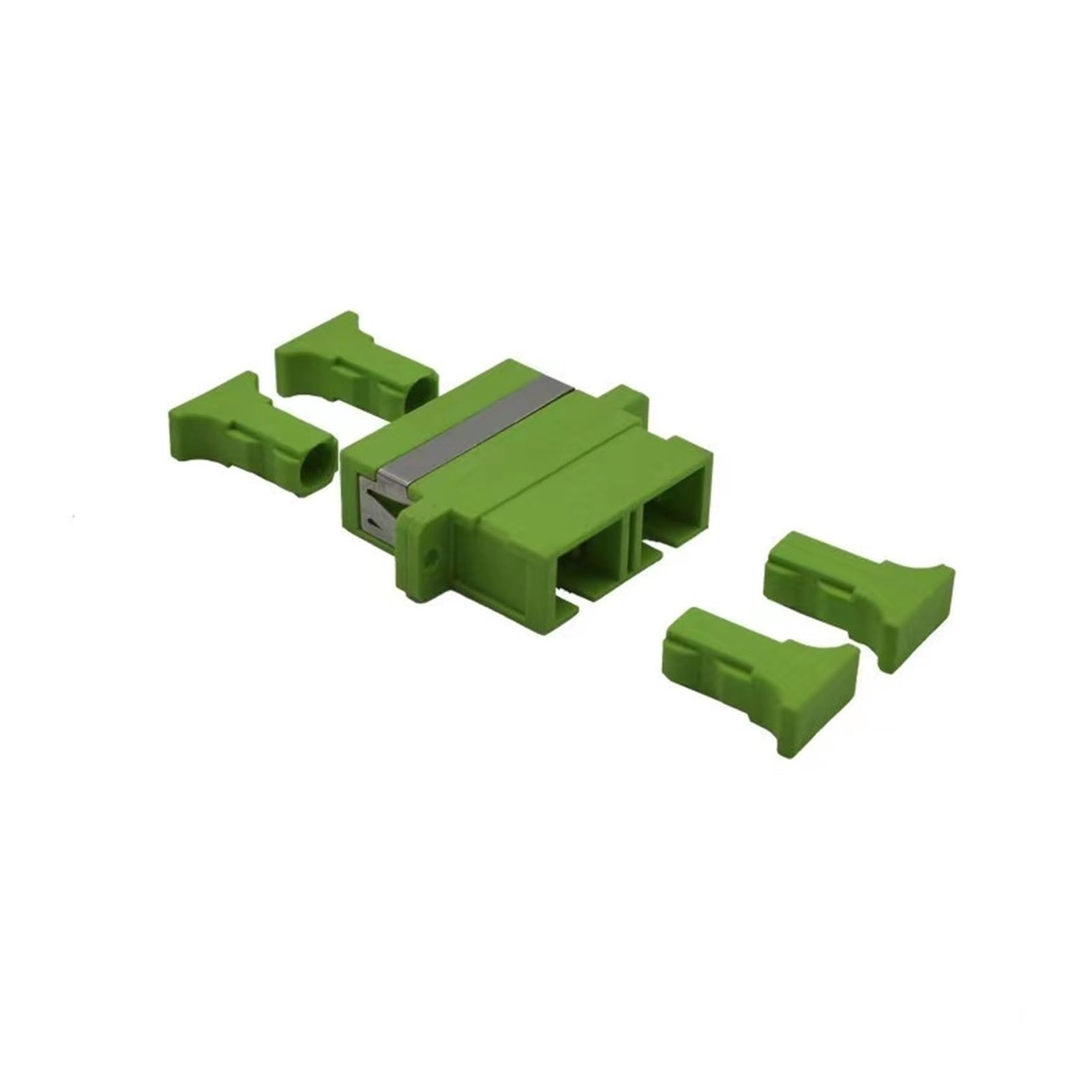 Adaptateur SCA Duplex 50 pièces Vert SC Fibre Optique Monomode Bride Coupleur Connecteur Cavalier