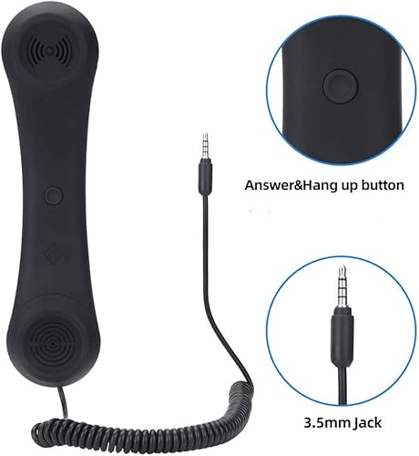 Miniatura 3 de Auricular retro, teléfono celular, teléfono retro, receptor anti radiación 0.138 in para iPhone iPad, teléfonos móviles, computadora