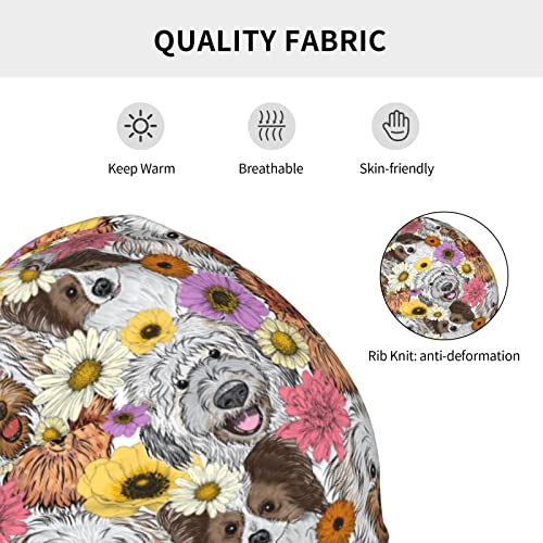 Giinly Dog Flowers Beanie Cap Cancer Turban Headwear Hats For Women Men #TOP6