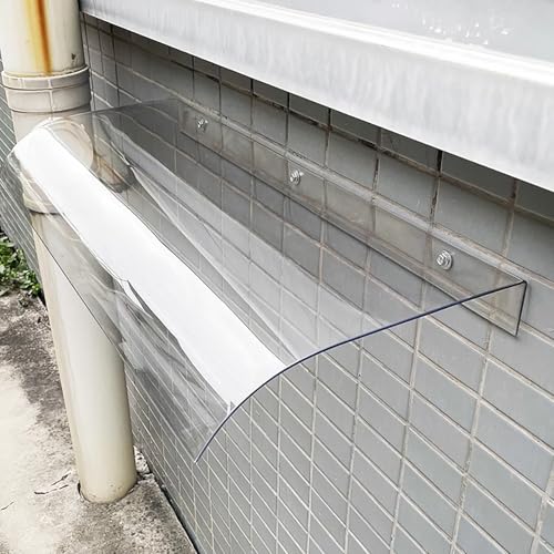 Auvent transparent porte invisible éviter l'eau dans l'entrée 120cm - 2