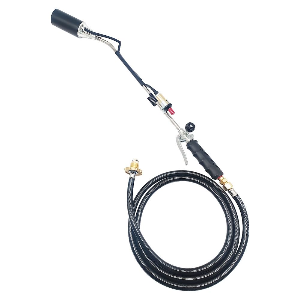 Vymlo Flametrower Heavy Duty Propane Torch Weed Burner Blow Torch with Turbo Trigger Push Button Igniter for Roof Asphalt Ice