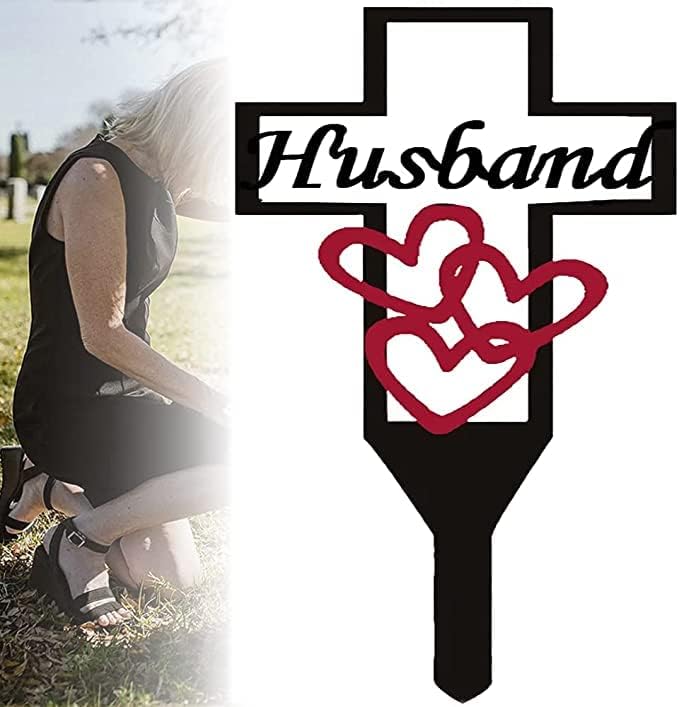 Metal Cross Garden Stake Graveyard Memorial Decorations