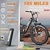 FREESKY Electric Bike for Adults, 35MPH & 105Miles Long Range Ebike, 1600W Motor, 48V 25AH, Step Thru Ebike 26'' Fat Tire Full Suspension Electric Mountain Bike with Rear Basket for Man/Women #4