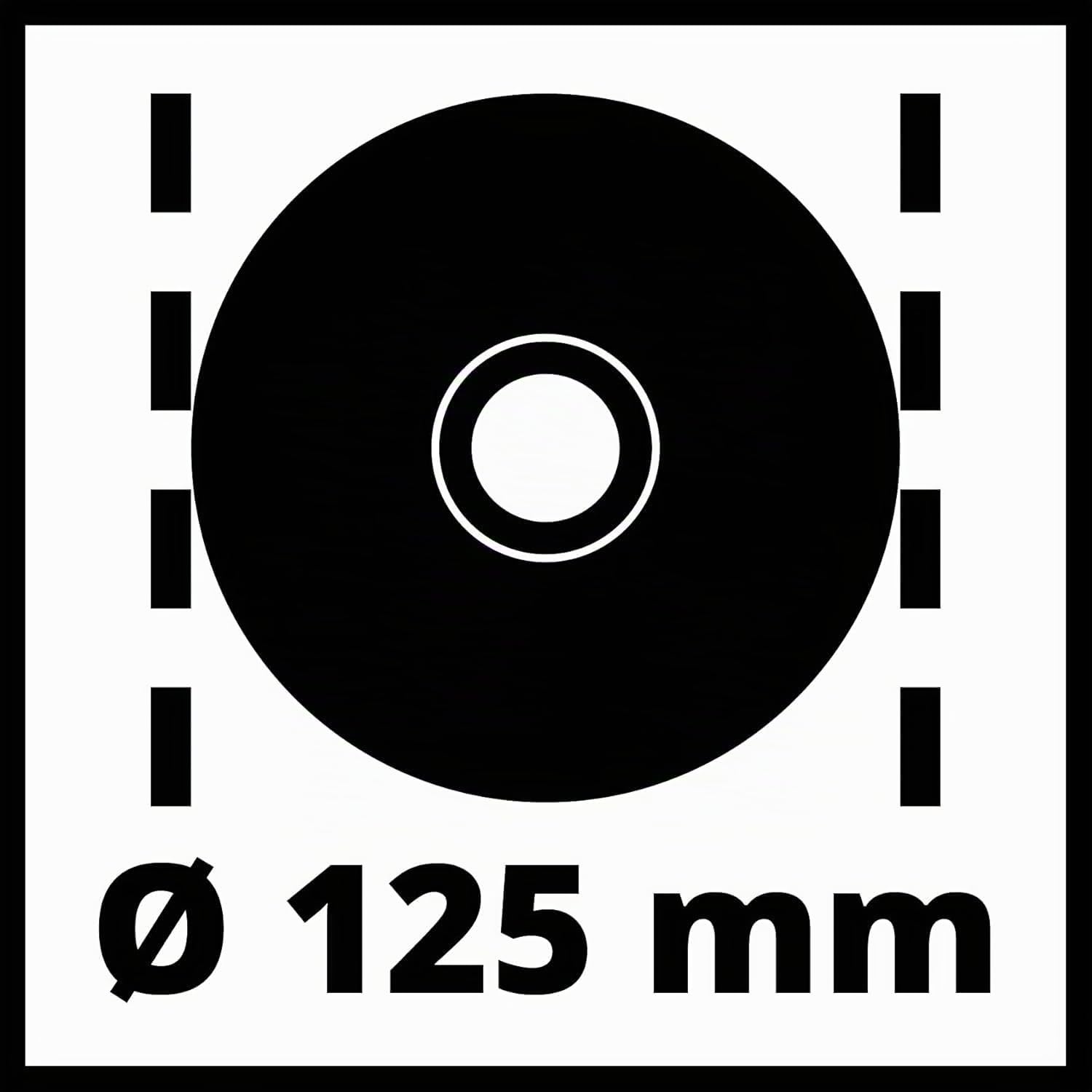Einhell Amoladora angular TC-AG 125 (850W, 12.000 1/min de velocidad, disco de 125mm-ø, protector de disco, bloqueo de husillo, cabezal de engranaje plano de aluminio)