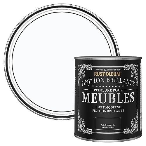 Rust-Oleum Peinture Blanche pour Meubles, Finition Brillante - Glacier 750ml