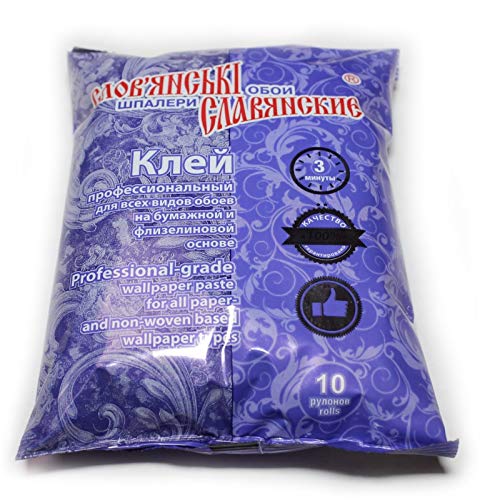 up to 10 Rolls or 2 Gallon of Mix Modified Starch with fungicidal additive Wallpaper Glue for Paper Vinyl and Non-Woven Adhesive add Water Powder Ultra Clear strippable Paste 7 oz can use as a Primer