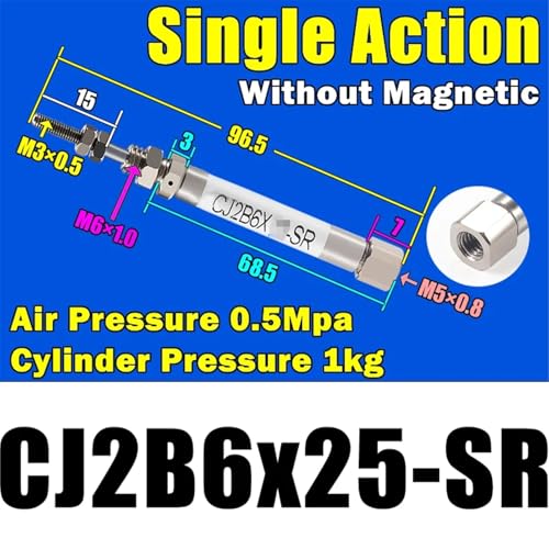 Mini vérin pneumatique CJ2B16 à simple action pour robotique