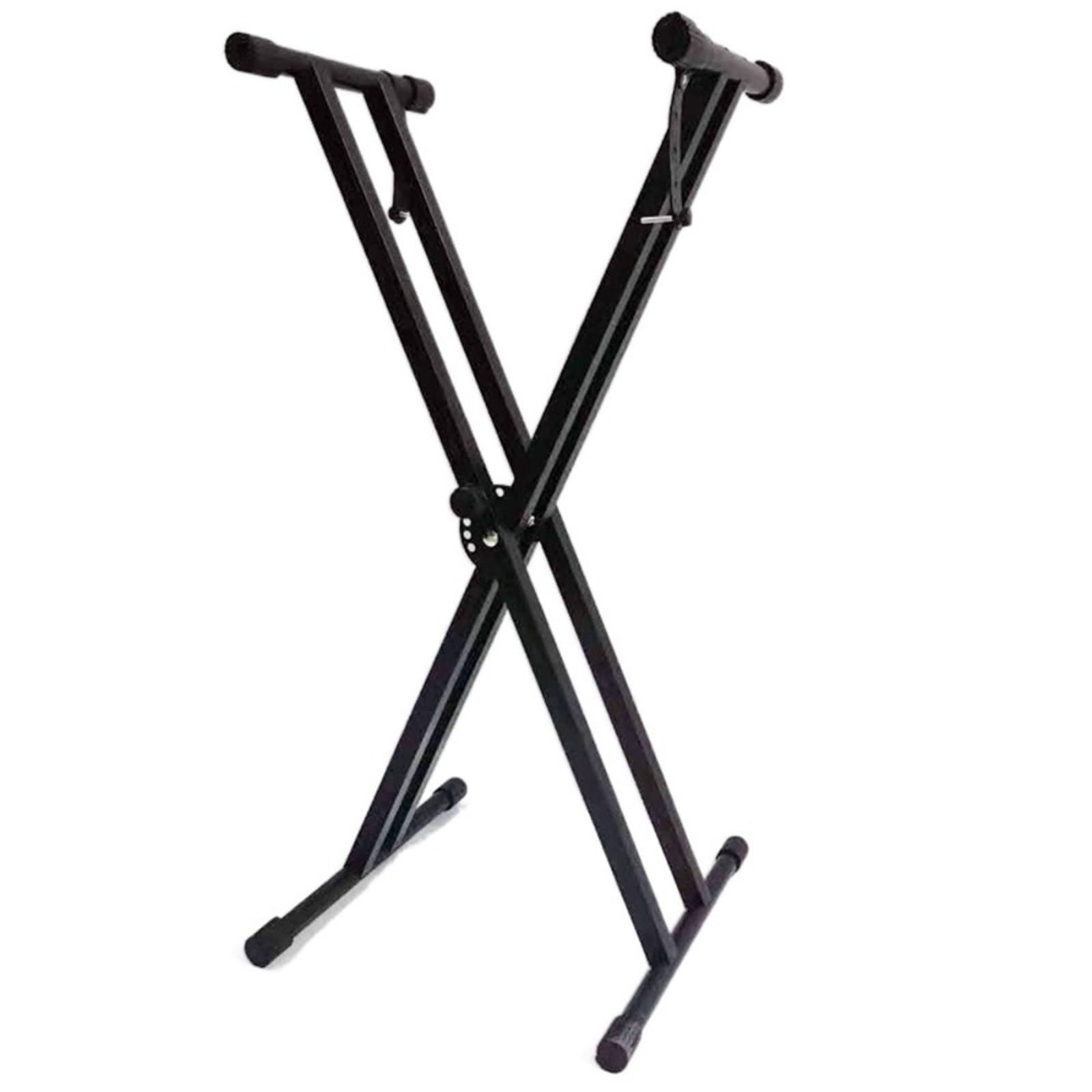 Zymjzbetic Black Keyboard Stand Metal Piano Stand X-Shaped Non-Slip Base