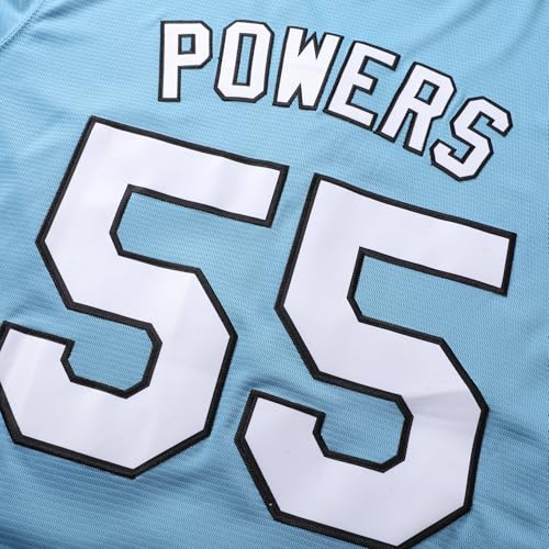 Kenny Powers Jerseys, Camiseta de béisbol Myrtle Beach Mermen #55, Azul y Verde, para hombres miniatura 5