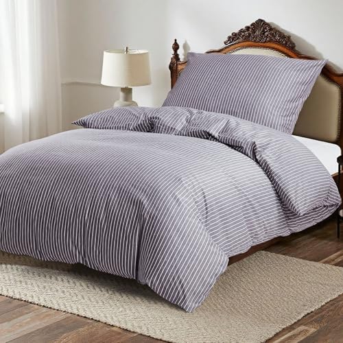 KACEMOO Bettwäsche 135x200 Baumwolle, Bettwäsche-Sets Oeko-TEX Bedding mit Reißverschluss Bettbezüge Atmungsaktiv & kuschelig, Bettbezug 135x200 +...