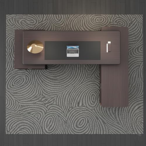Image of Lakdi The Furniture Co Luxury Executive Director Table with Floating Worktop, Integrated LED Under-Glow, Dark Matte Finish, Premium Office Desk - LDL-731