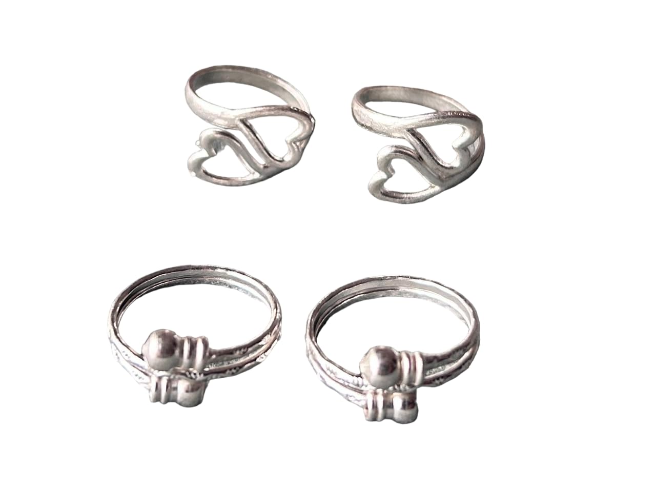 Women & Girls Metal Fancy Glossy finish Toe Ring Adjustable Bichiya/Leg Finger Ring_Combo_2 (A_C_P_110739_Silver)-image-28