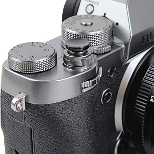 Foto&Tech Soft Shutter Release Button Compatible with Fuji Fujifilm X-T5 X-T4 X-T3 X-T30 X-T30 II X-T20 X-PRO3 X100V X100F X-E4 X-E3 RX1R II RX10 IV III Leica M10 M9 Nikon Df F3 (3 Pieces, Black) - Thumbnail 4
