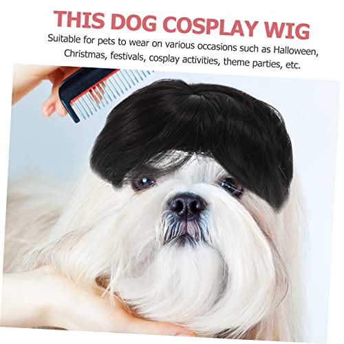 Peluca divertida para perros Kisangel para cosplay y disfraz miniatura 6