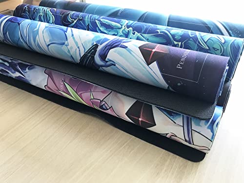 Mlikemat ZD014-406 Spielmatte mit schwarzer Rose, Drache, TCG CCG, Sammelkartenspiel-Matte, inkl. Tasche