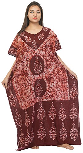 Image of Cotton Kaftan Dress Maxi Long Tunic Batik One Size