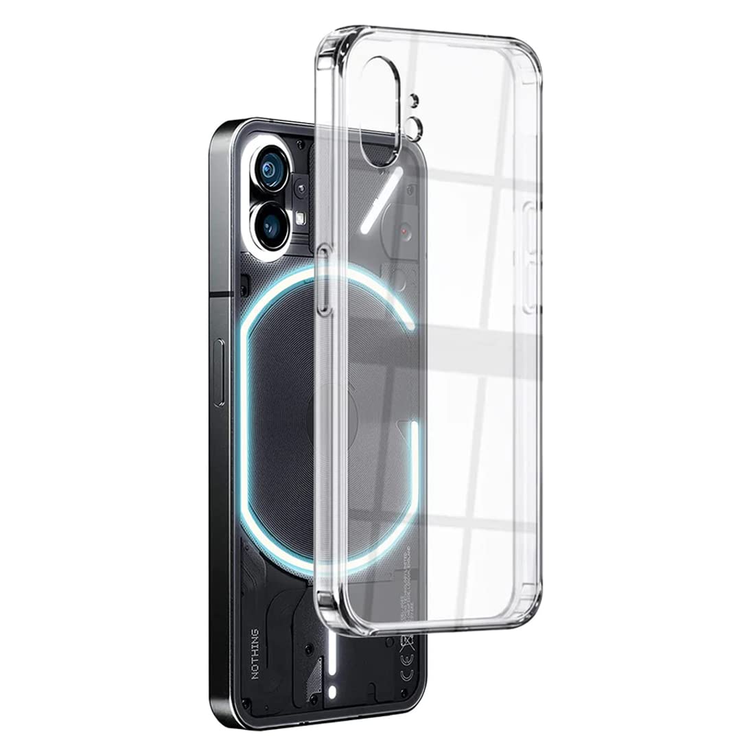 Casotec Shockproof Clear Back Case for Nothing Phone (1) 5G | Super Clear Soft Silicone Back Case Cover for Nothing Phone (1) 5G (TPU | Transparent) (B0BG35HV9G) Amazon Price History, Amazon Price Tracker