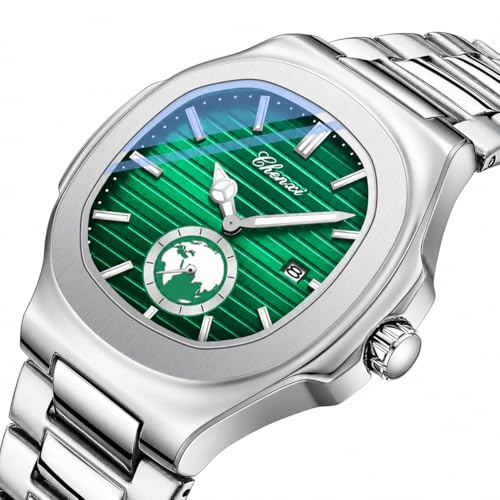 Image of Gosasa Fashion Men's Watches Date Business Watch Stainless Steel Luxury Style Luminous Quartz Waterproof Analog Display Male Wristwatch