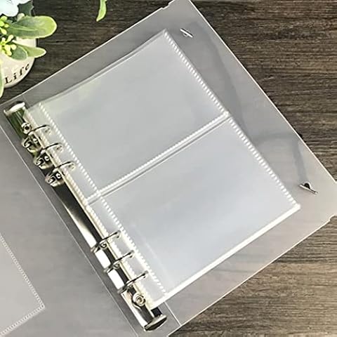 Donkivvy 10pcs A5 Binder Sleeves Plastic Punched Pocket A5 1P 2P 4P Photo Album Binder Refill Inner Cards Photocard Cover