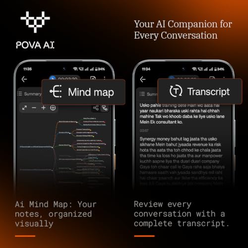 Image of POVA AI Buds Pro | India 1st Note-Taking Earbuds for Meetings & Calls, AI Recorder, Transcription & Summaries, 78-Language Translation, 48dB Hybrid ANC & Hi-Res Audio, Wireless Charging