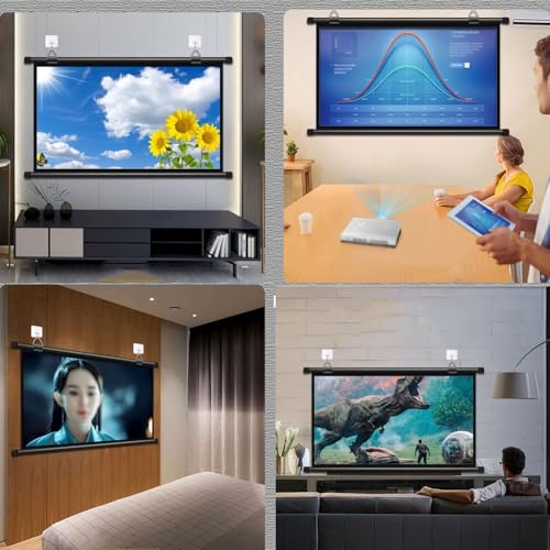 Pantalla de proyector enrollable 72 pulgadas 16:9 miniatura 5